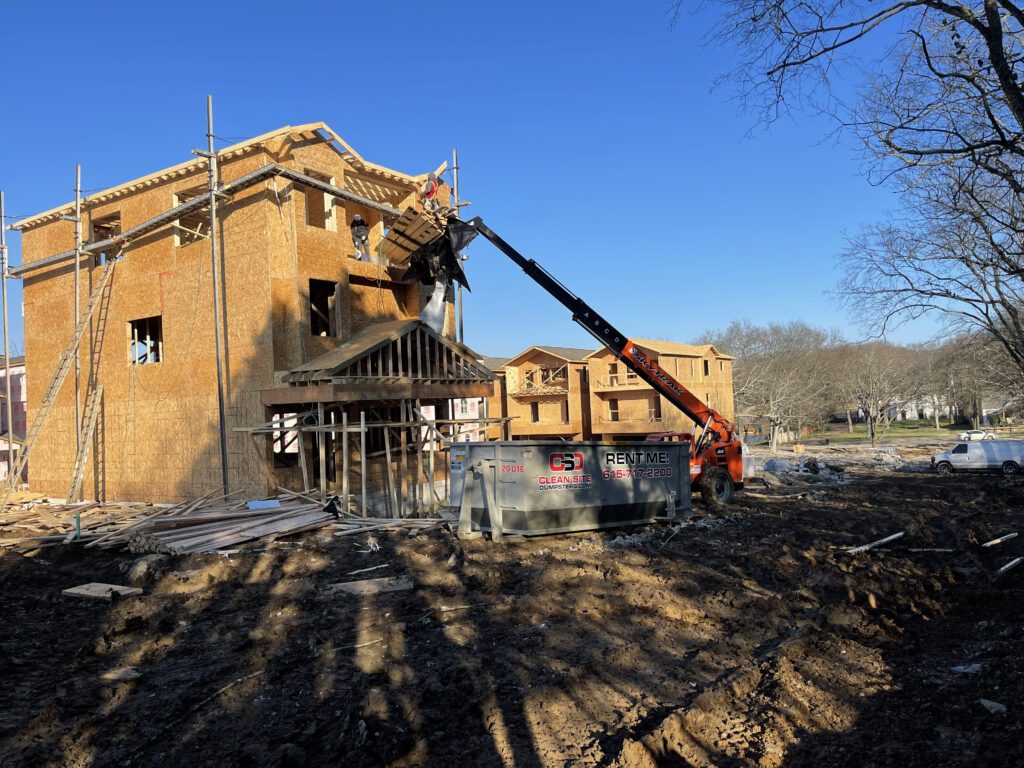 Construction Dumpster in Nashville - Clean Site Dumpsters